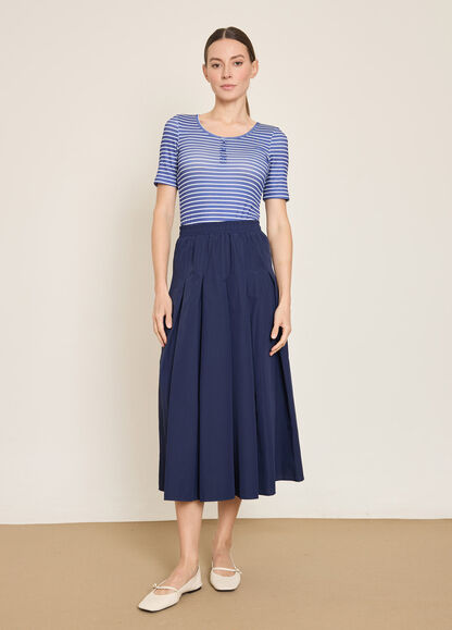 BGN WORKSHOP - PAMUK KARISIM PILELI MIDI ETEK