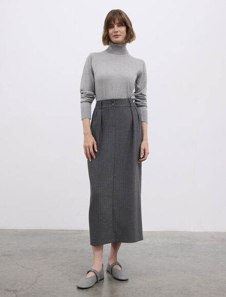 BGN WORKSHOP - PILE DETAYLI MAXI BOY VISKON KARISIM ETEK