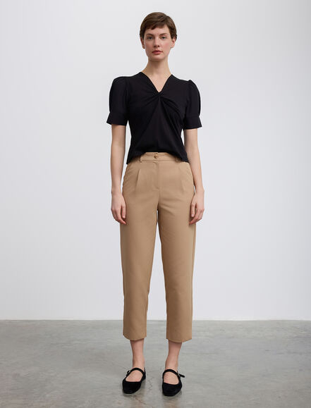 BGN WORKSHOP - Pileli Havuç Kesim Pamuk Karışımlı Pantolon