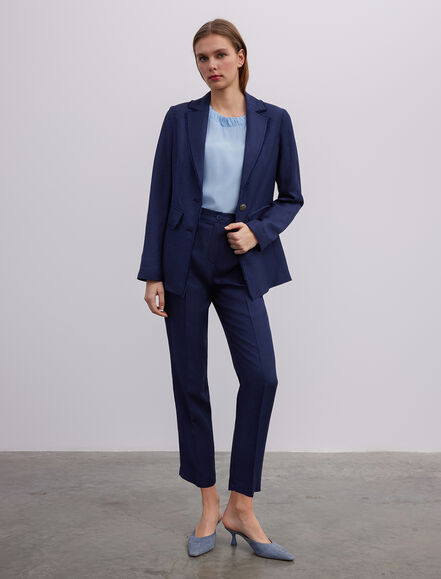 BGN WORKSHOP - Püskül Detaylı Viskon Keten Ceket