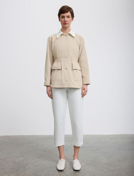 BGN WORKSHOP - Reglan Kollu Önü Çıtçıtlı Pamuk Karışımlı Ceket