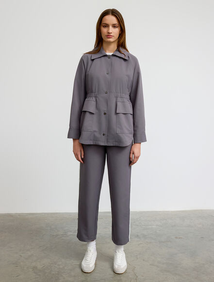 BGN WORKSHOP - Reglan Kollu Önü Çıtçıtlı Pamuk Karışımlı Ceket