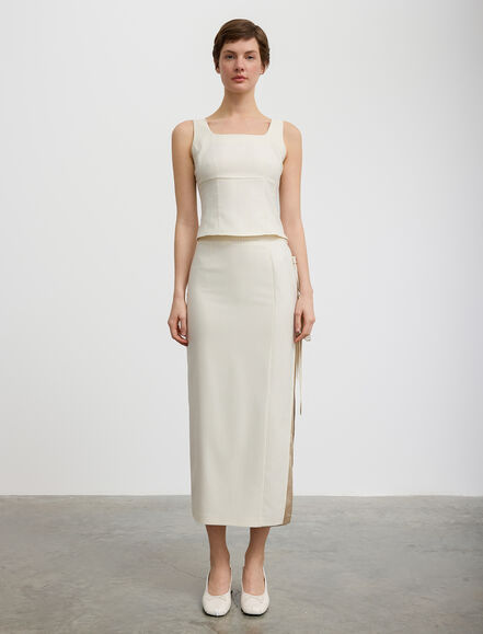 BGN WORKSHOP - Robalı Askılı Viskon Karışımlı Bluz