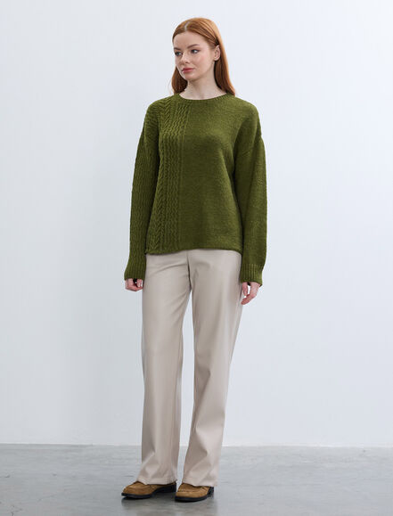 BGN WORKSHOP - SAC ORGU DESENLI BISIKLET YAKA KAZAK