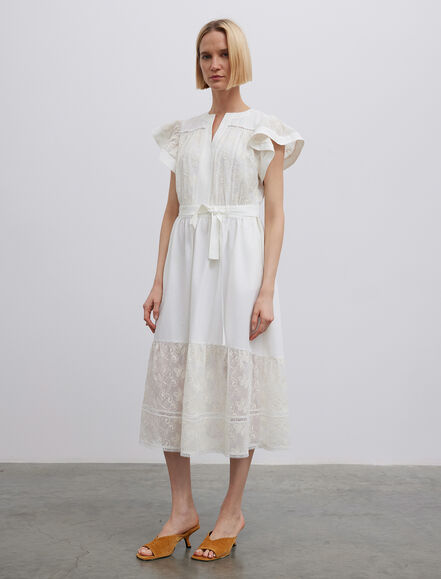 BGN WORKSHOP - Şerit Aksesuarlı Brode Nakışlı Elbise