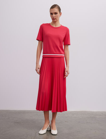 BGN WORKSHOP - Şerit Detaylı Yarım Kollu Viskon Tişört