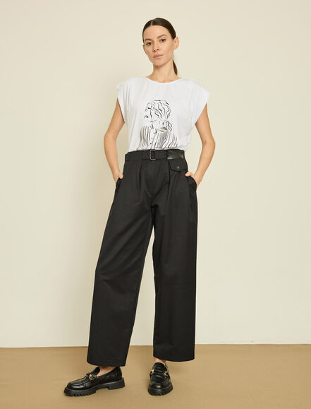 BGN WORKSHOP - SUNI DERI KOMBINLI BOL PACA GABARDIN PANTOLON