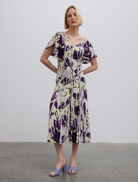 BGN WORKSHOP - Ters Dikiş Detaylı Viskon Elbise