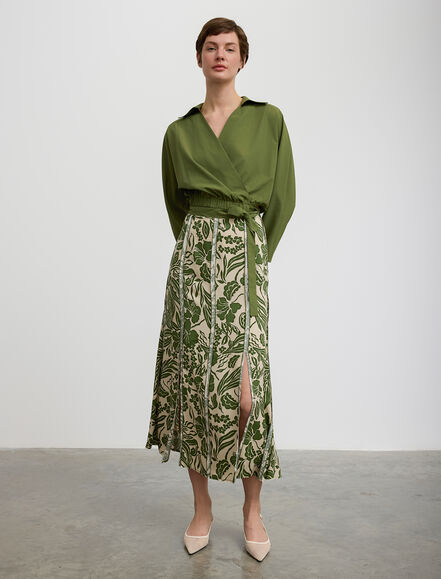 BGN WORKSHOP - Ters Dikişli Desenli Elbise