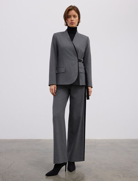 BGN WORKSHOP - TOKA DETAYLI GARNILI VISKON KARISIM BLAZER CEKET