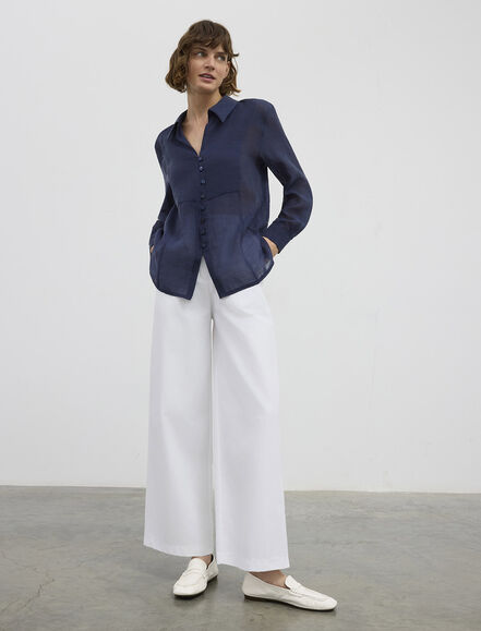 BGN WORKSHOP - UZUN KOLLU LYOCELL KARISIM GOMLEK