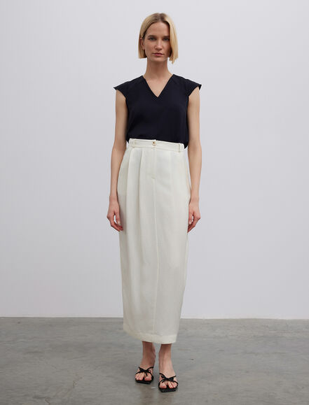 BGN WORKSHOP - V Yaka Saten Bluz