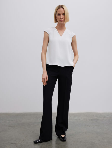 BGN WORKSHOP - V Yaka Saten Bluz