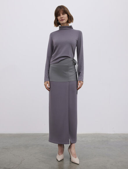 BGN WORKSHOP - VISKON KARISIM BALIKCI YAKA ORME BLUZ