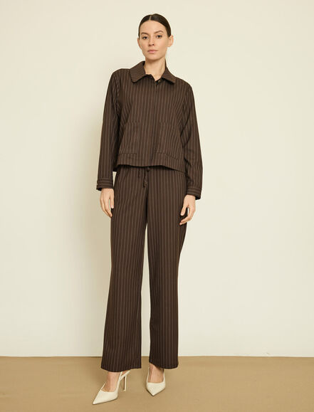 BGN WORKSHOP - VISKON KARISIM CIZGILI GOMLEK JEKET