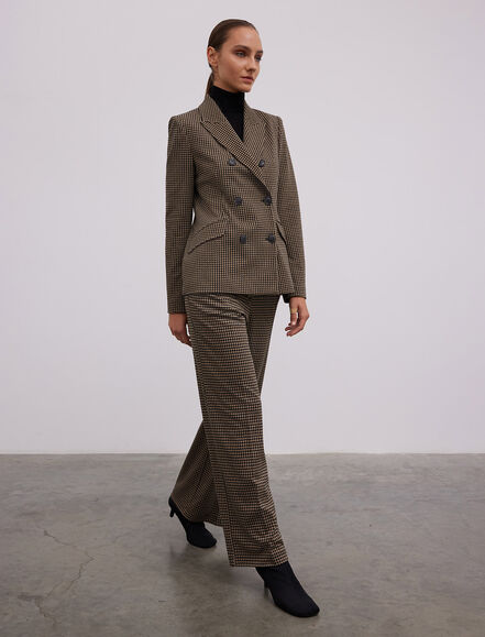 BGN WORKSHOP - VISKON KARISIM KAZAYAGI DESEN KRUVAZE CEKET