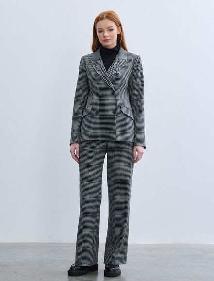 BGN WORKSHOP - VISKON KARISIM KAZAYAGI DESEN KRUVAZE CEKET