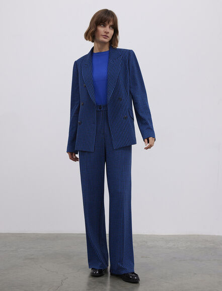 BGN WORKSHOP - VISKON KARISIM KAZAYAGI DESEN KRUVAZE CEKET