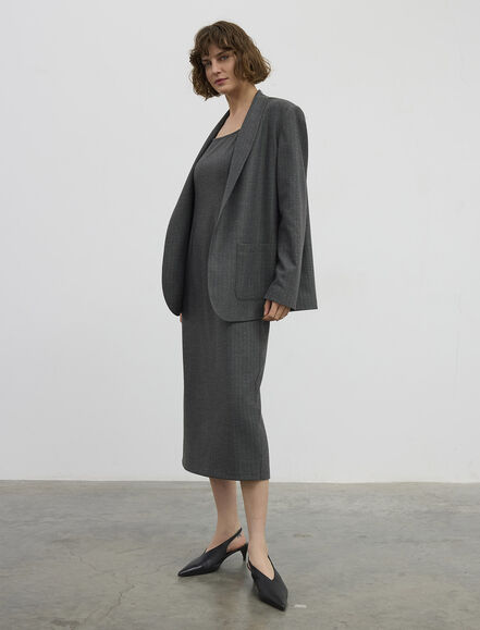 BGN WORKSHOP - VISKON KARISIM SAL YAKALI TORBA CEPLI BLAZER CEKET