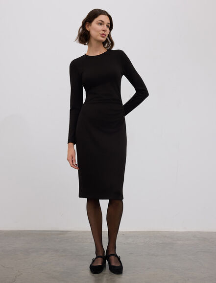 BGN WORKSHOP - VISKON KARISIM YANI BUZGU DETAYLI MIDI ORME ELBISE