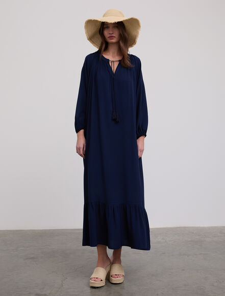 BGN WORKSHOP - Yakada Püskül Aksesuarlı Viskon Elbise