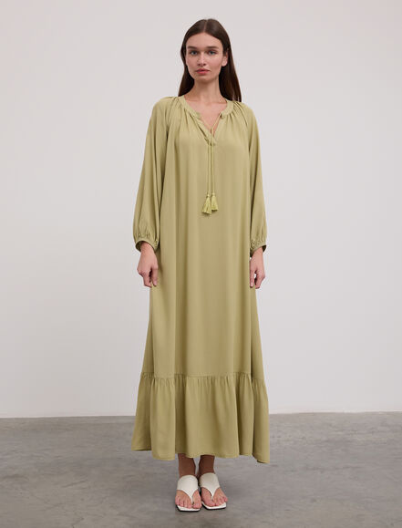 BGN WORKSHOP - Yakada Püskül Aksesuarlı Viskon Elbise