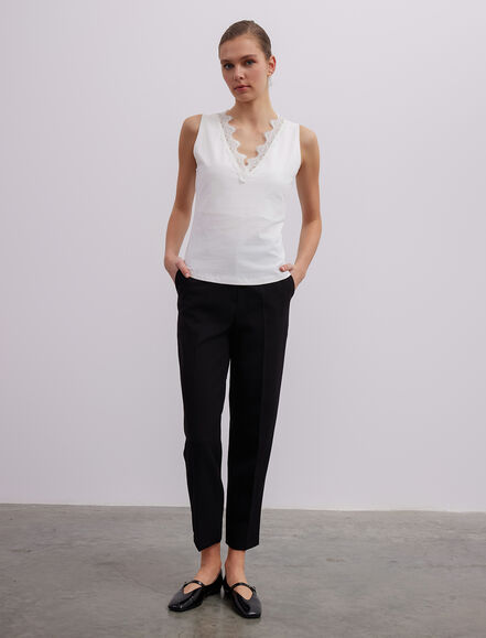 BGN WORKSHOP - Yakası Dantel Detaylı Pamuk Atlet