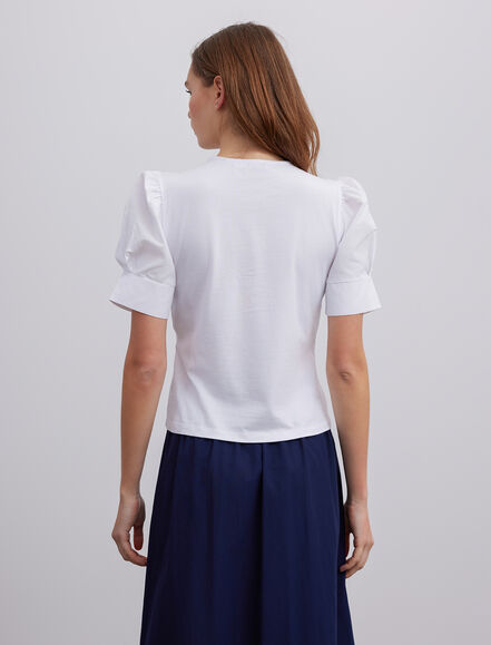 BGN WORKSHOP - Yakası Düğümlü Pamuk Tişört