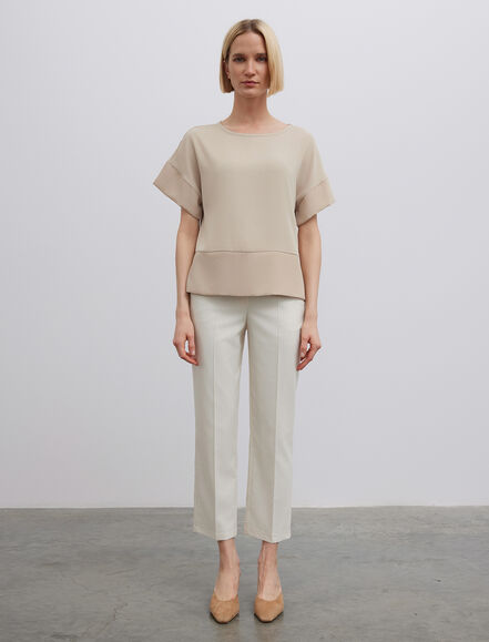 BGN WORKSHOP - Yanı Yırtmaçlı Rahat Kesim Saten Bluz