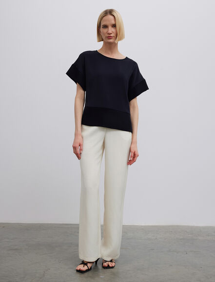 BGN WORKSHOP - Yanı Yırtmaçlı Rahat Kesim Saten Bluz