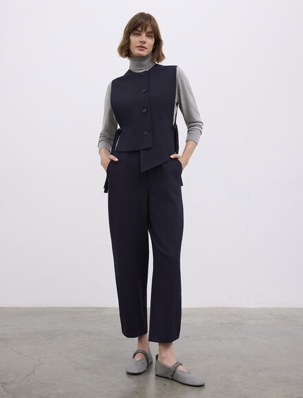 BGN WORKSHOP - YANLARI BAGLAMALI ASIMETRİK KESİM YELEK