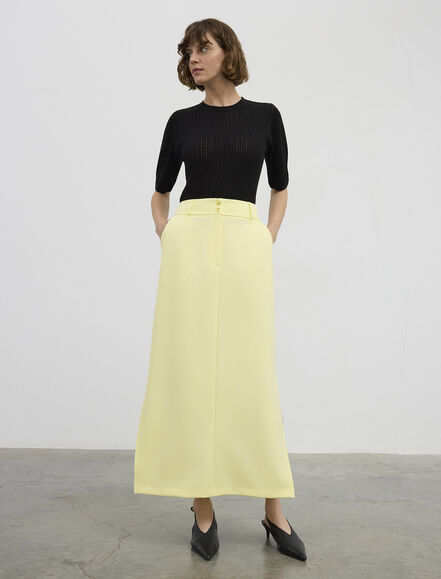 BGN WORKSHOP - YANLARI YIRTMACLI MIDI BOY ETEK