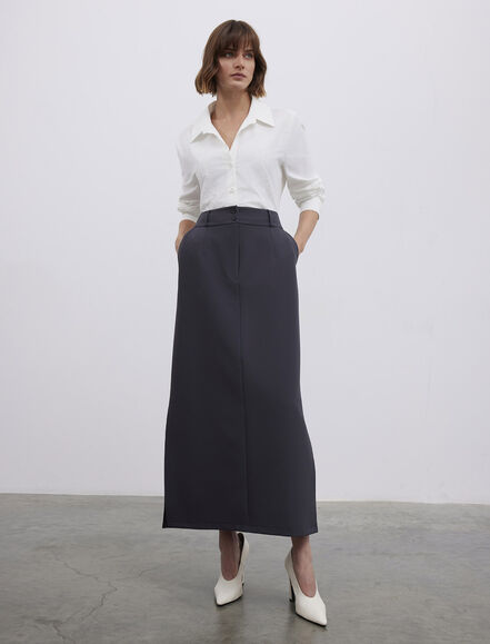 BGN WORKSHOP - YANLARI YIRTMACLI MIDI BOY ETEK