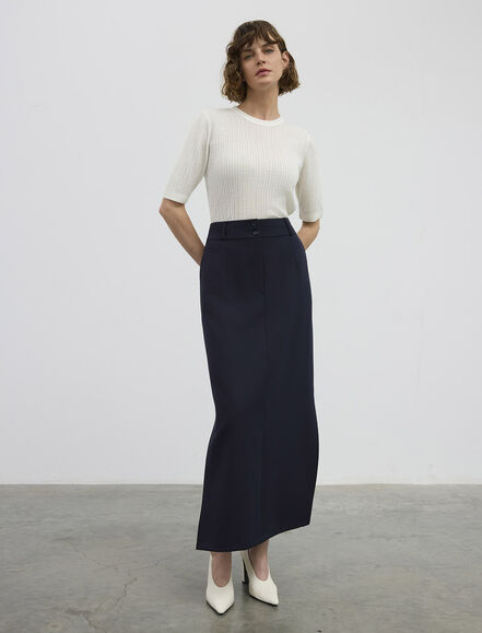 BGN WORKSHOP - YANLARI YIRTMACLI MIDI BOY ETEK