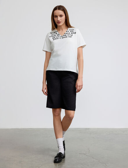 BGN WORKSHOP - Yazı Baskılı Pamuk T-shirt BGN WORKSHOP - Yazı Baskılı Pamuk T-shirt