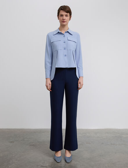 BGN WORKSHOP - Yırtmaç Detaylı Uzun Viskon Karışımlı Ceket