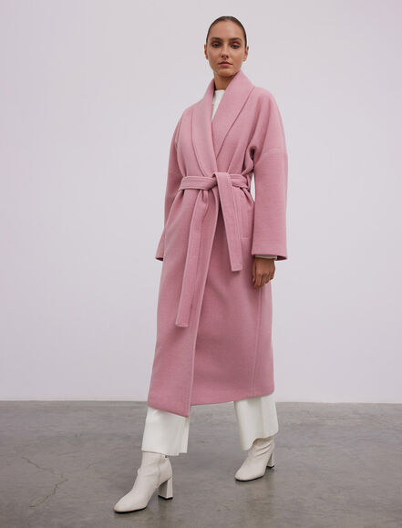 BGN WORKSHOP - YUN KARISIM DUSUK KOLLU SAL YAKA KABAN