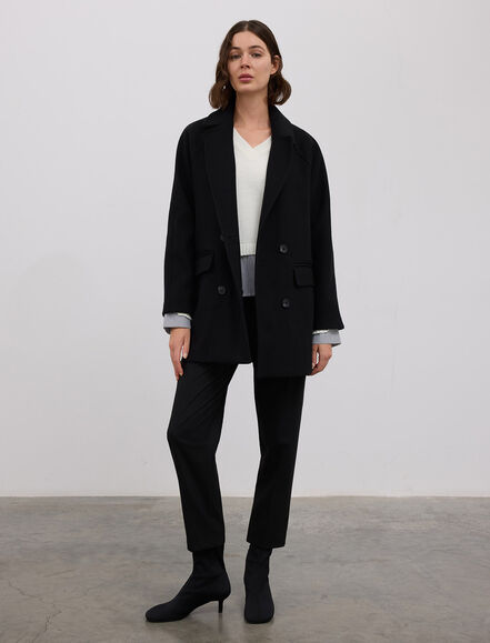 BGN WORKSHOP - YUN KARISIM KRUVAZE KAPAMA REGLAN KOL KABAN