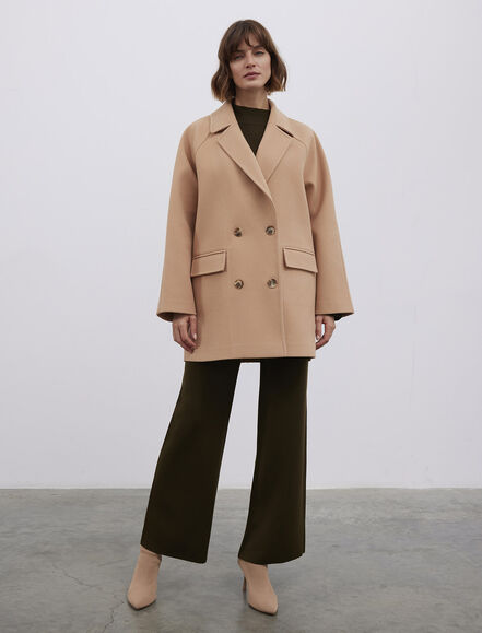 BGN WORKSHOP - YUN KARISIM KRUVAZE KAPAMA REGLAN KOL KABAN