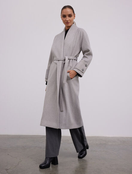 BGN WORKSHOP - YUN KARISIM SAL YAKA KOLU APOLET DETAYLI KABAN