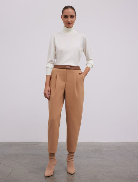 BGN WORKSHOP - YUN KARISIM SUNI DERI DETAYLI PANTOLON