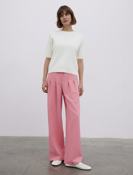 BGN WORKSHOP - YUN KARISIMLI BISIKLET YAKA KISA KOL BASIC KAZAK