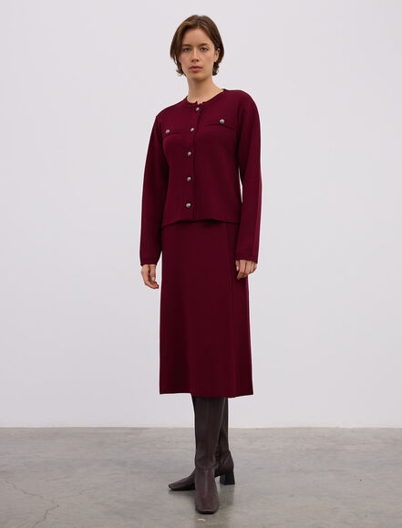 BGN WORKSHOP - YUN KARISIMLI CEP DETAYLI METAL DUGMELI HIRKA