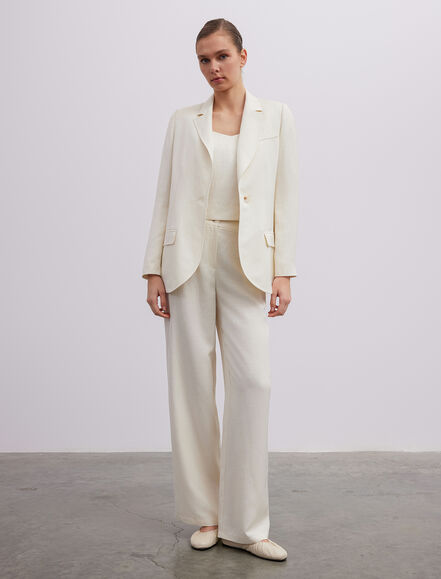 BGN WORKSHOP - Zikzak Dikiş Deatylı Viskon Keten Ceket